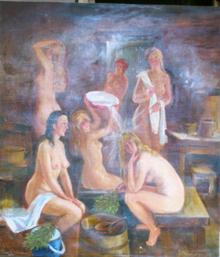 Женской бане в незнакомец